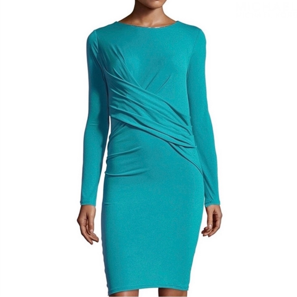 MICHAEL MICHAEL KORS BLUE LONG SLEEVE MINI DRESS - Picture 1 of 10